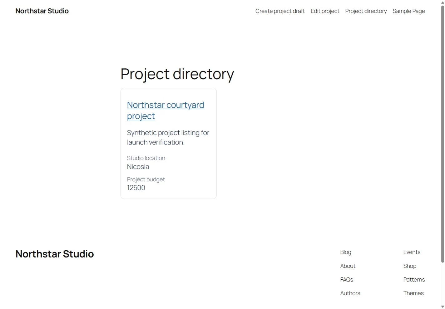 Free 0.10.0 · Fictional sample data. A fixed administrator-defined project listing displays custom-field values.